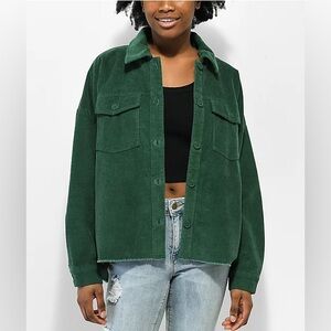 Women’s empyre green corduroy shirt XS